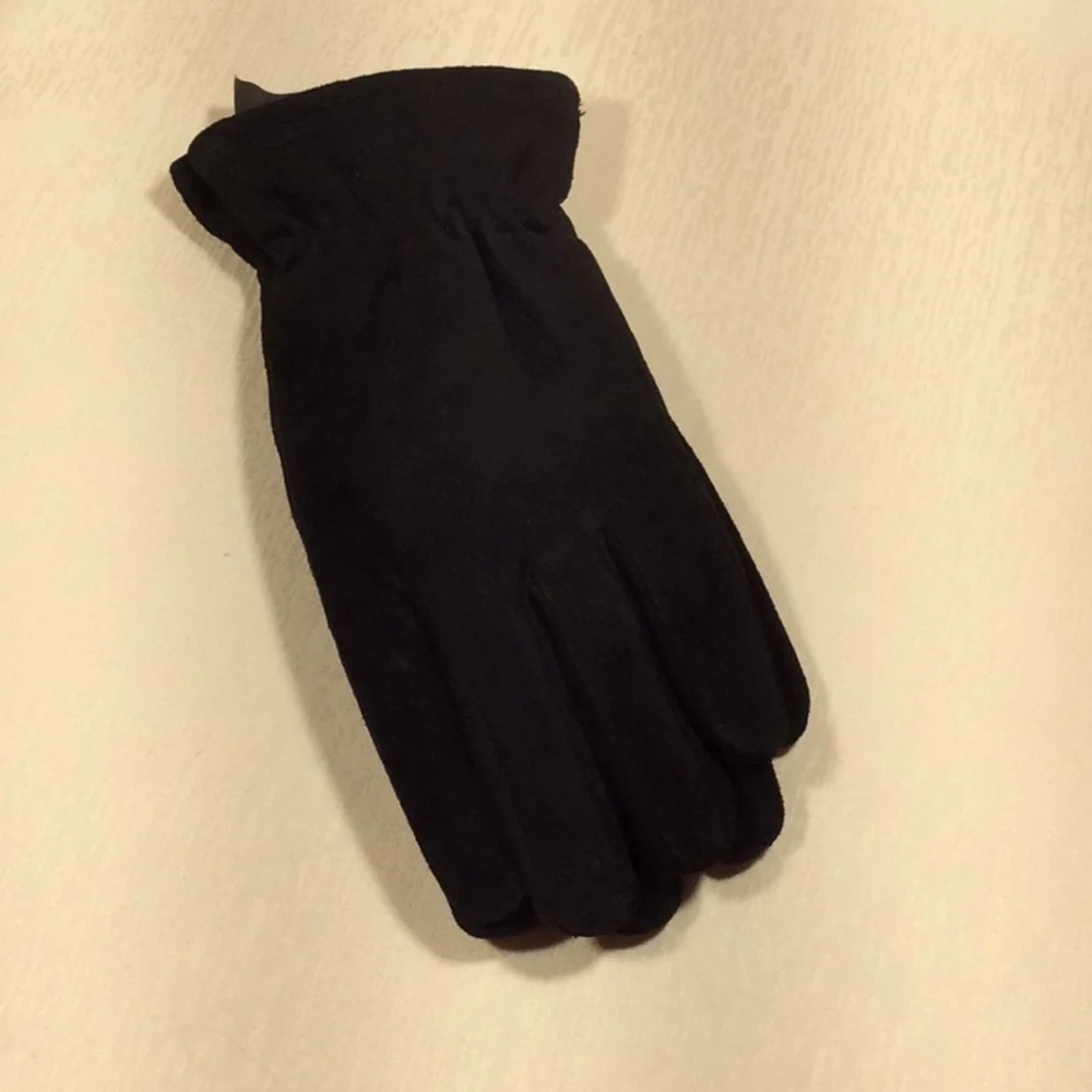 Ladies Red Leather & BlackPigskin Gloves-S/M